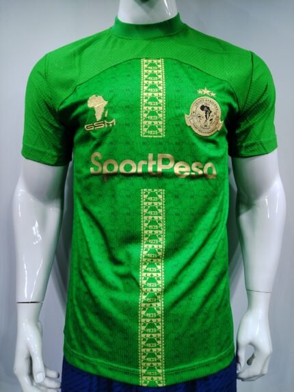 young africans green football jersey